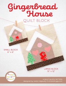Gingerbread House Christmas quilt pattern