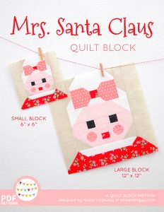 Mrs. Santa Claus Christmas quilt pattern