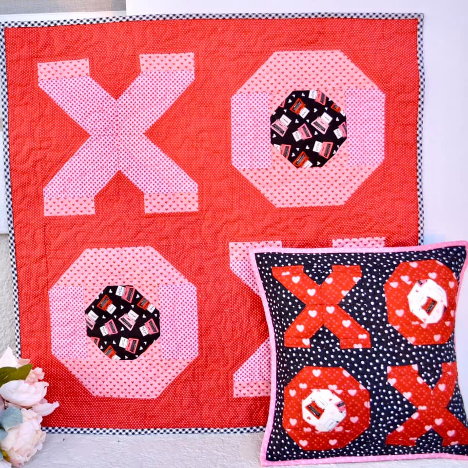 XOXO Mini Quilt and Pillow