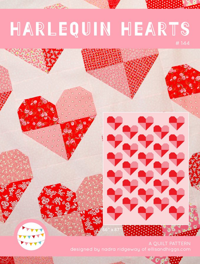Harlequin Hearts Quilt - Heart Quilt Pattern