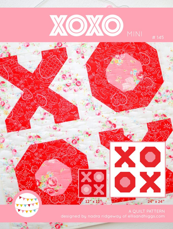 XOXO - Valentine's Day Quilt Pattern Cover