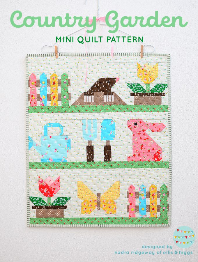 Country Garden quilt pattern - Mini
