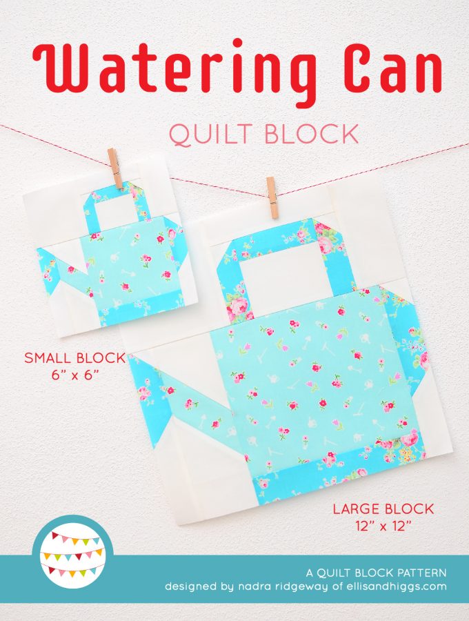Watering Can quilt blocks