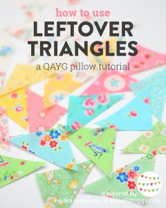 Leftover cotton fabric triangles
