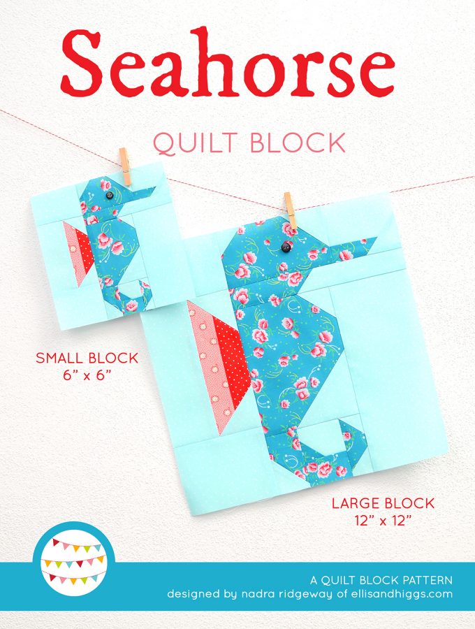 Seahorse quilt pattern
