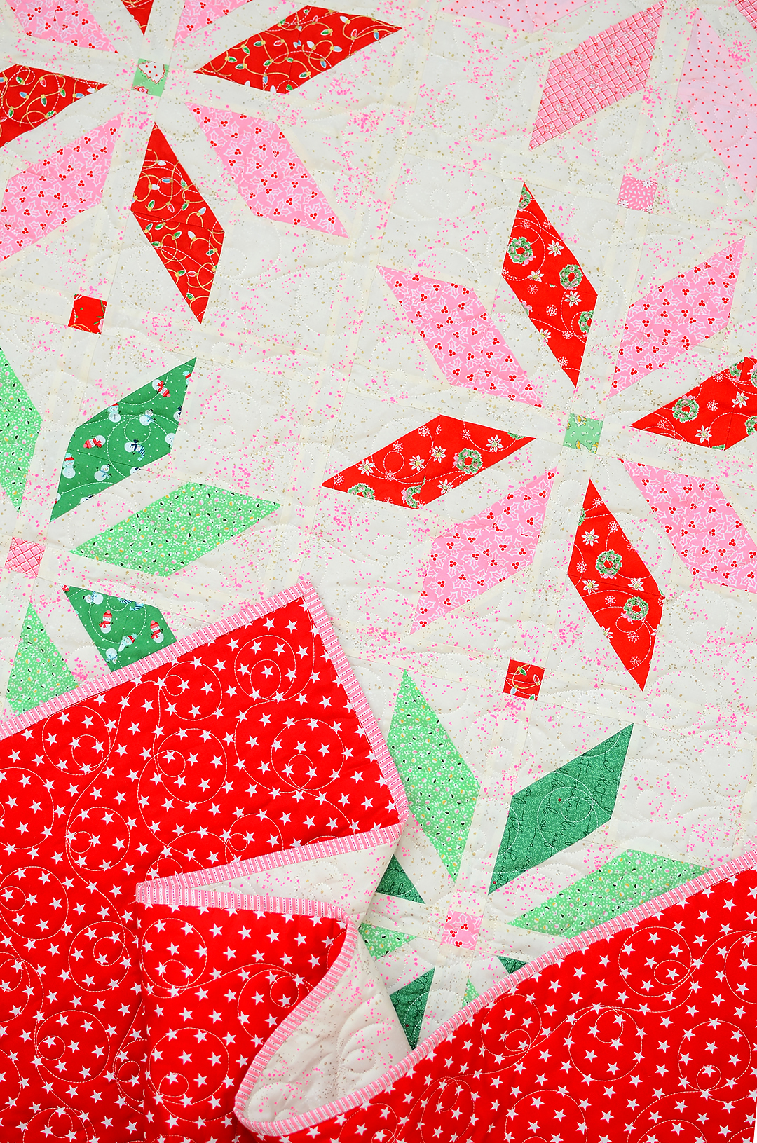 Christmas Quilt Pattern - Bright Stars Quilt Pattern