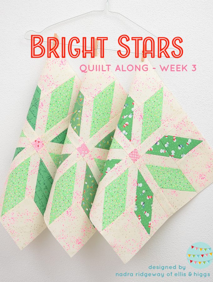 Dark green star quilt blocks