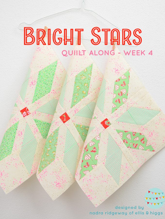 Light green star quilt blocks