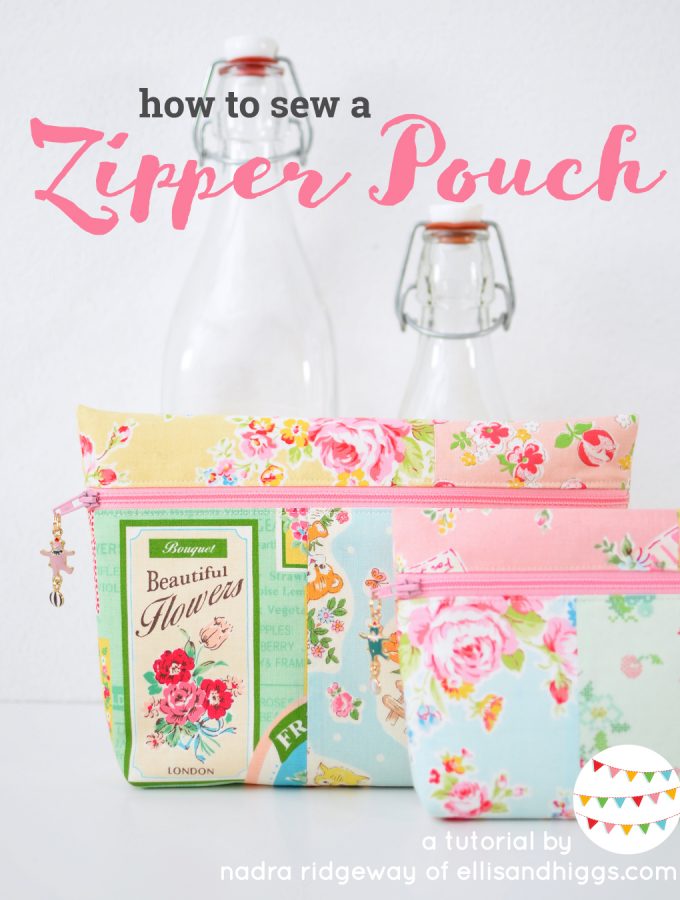how to make a zipper pouch - easy sewing tutorial