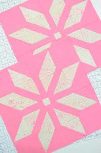 Pink star quilt blocks
