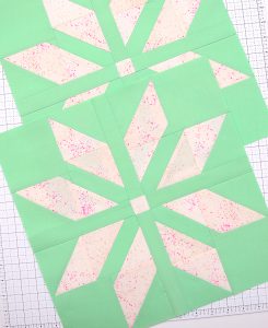 Green star quilt blocks