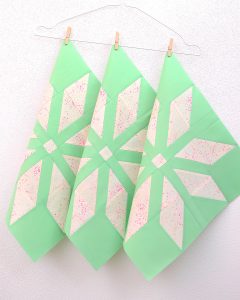 Green star quilt blocks