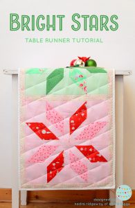 Christmas Quilt Pattern - Bright Stars Table Runner