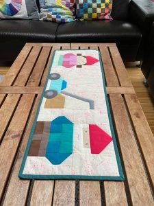 Gnome quilted table runner