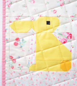 Bunny Easter quilt pattern - yellow bunny