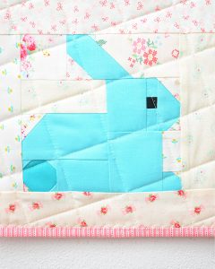 Bunny Easter quilt pattern - blue bunny