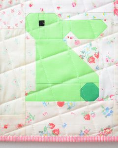 Bunny Easter quilt pattern - green bunny