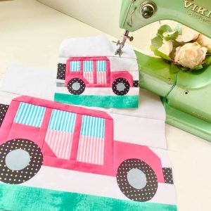Offroad Car quilt pattern - Camping quilt patterns