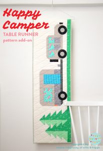 Happy Camper table runner quilt pattern - Camping quilt patterns