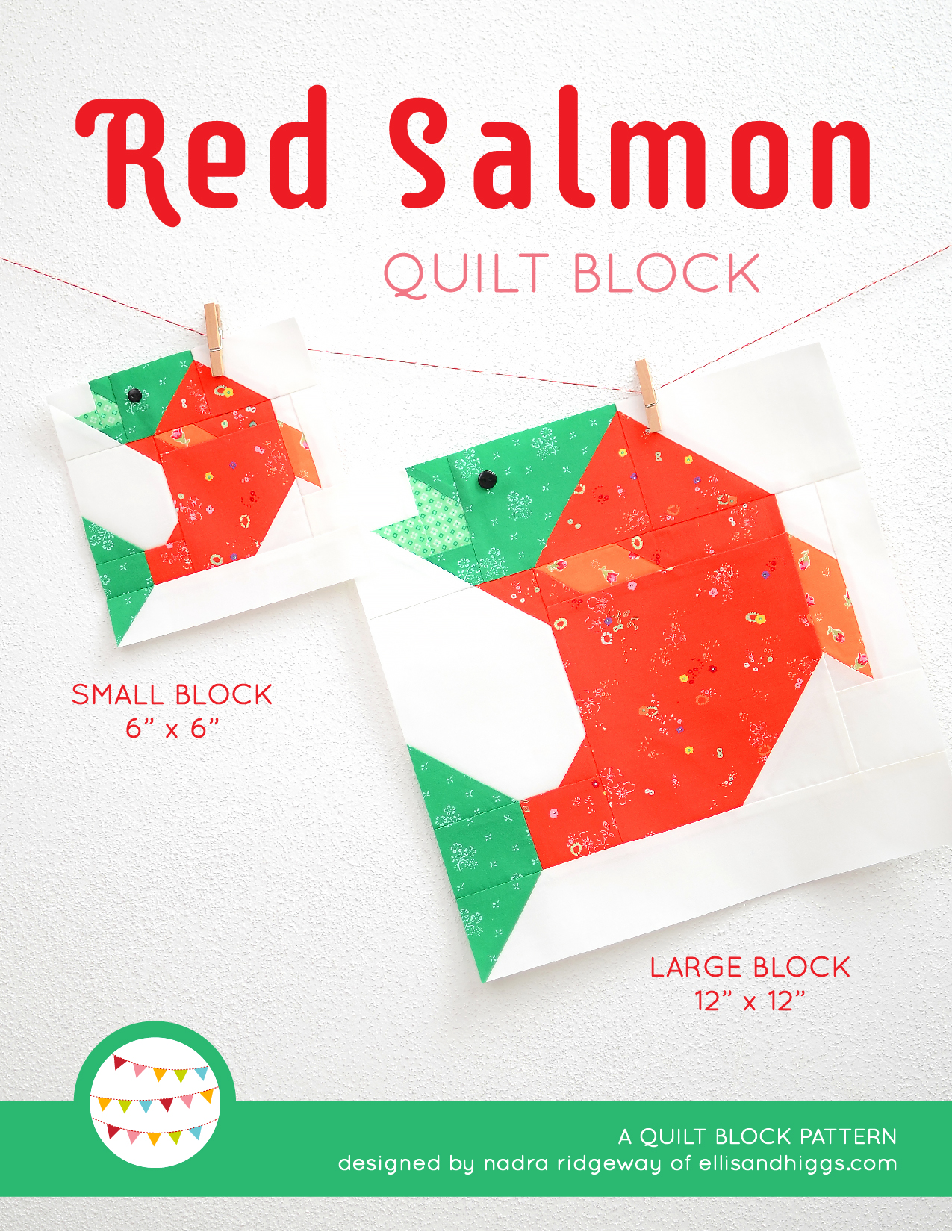 Summer quilt patterns - Red Salmon quilt pattern