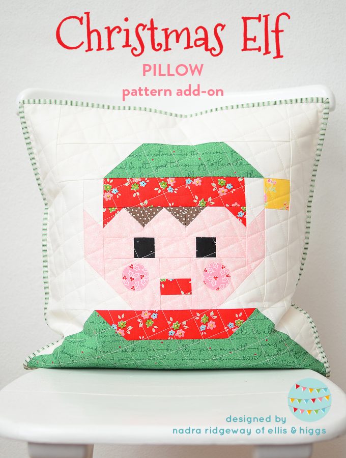 Elf Christmas pillow pattern