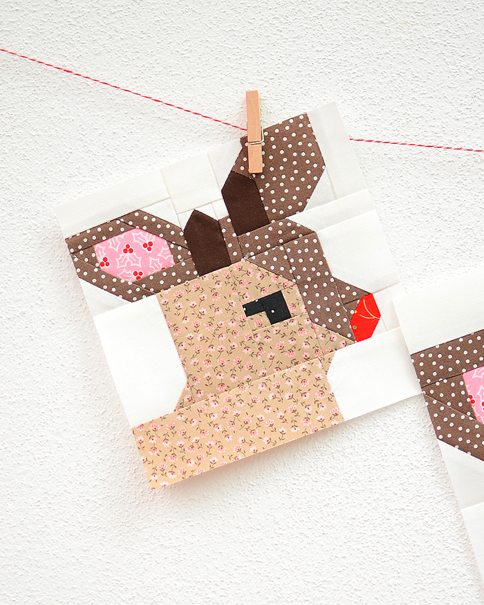 Reindeer quilt pattern - Christmas quilt pattern