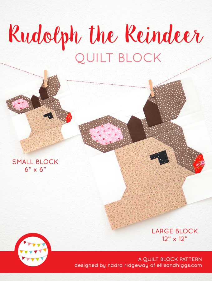 Reindeer quilt pattern - Christmas quilt pattern