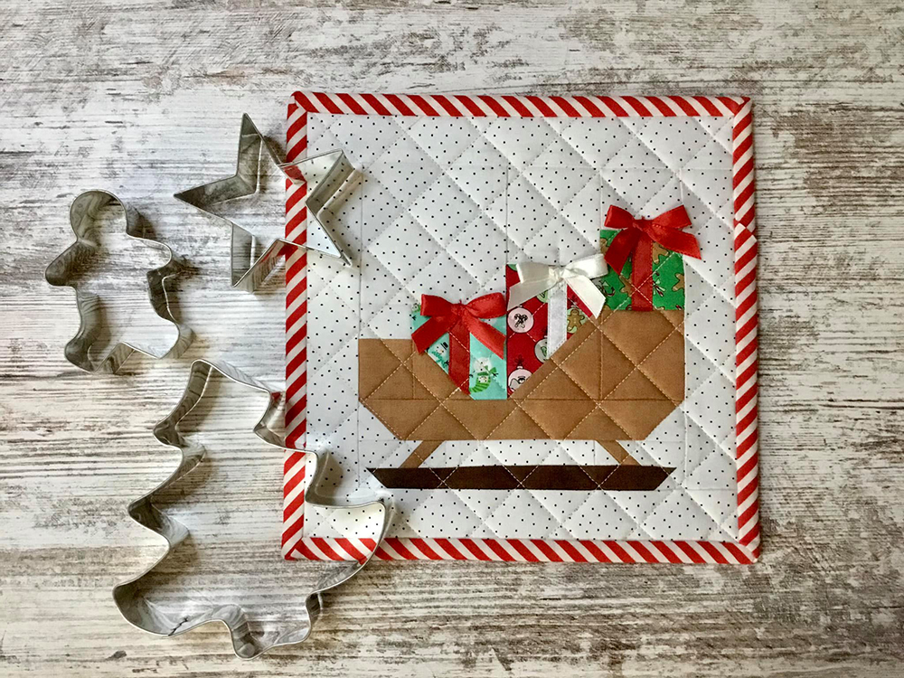 Sleigh quilt pattern - Christmas quilt pattern