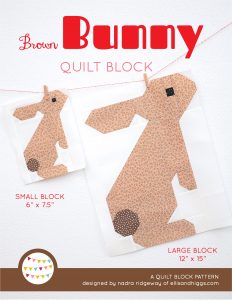 Brown Bunny quilt pattern - Spring quilt pattern
