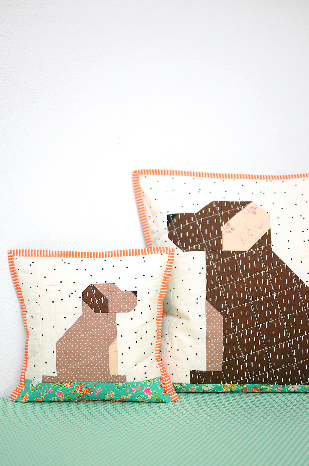 Quilted Puppy Pillow Tutorial & pattern add-on