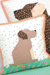 Quilted Puppy Pillow Tutorial & pattern add-on