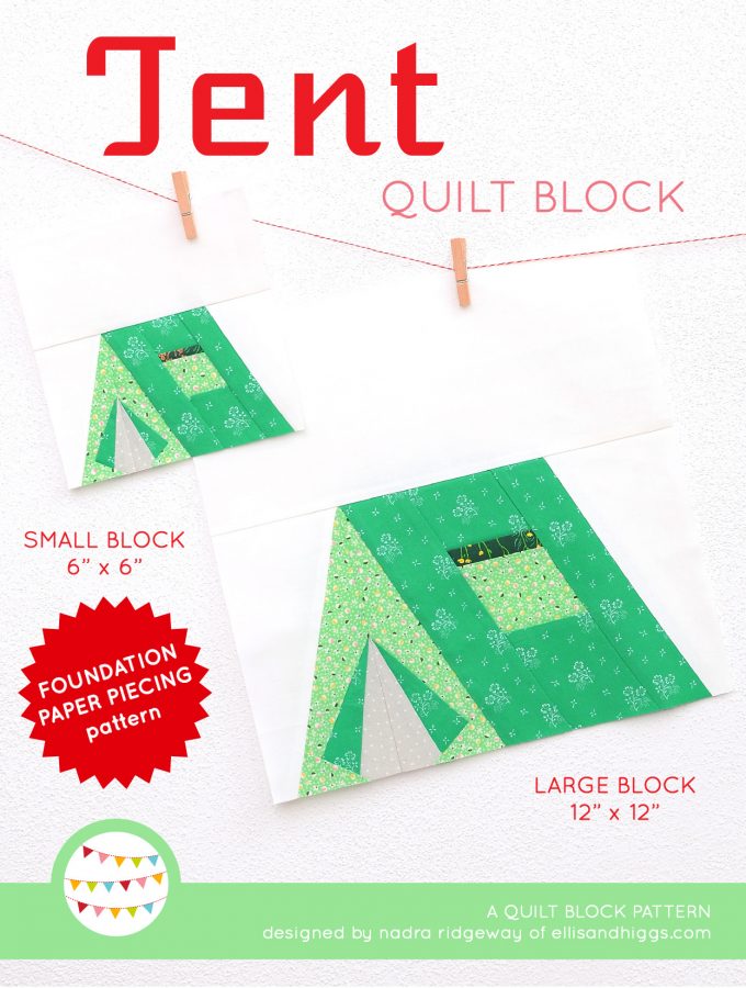 Tent quilt pattern - Camping quilt patterns
