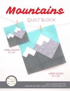 Mountains quilt pattern - Camping quilt patterns