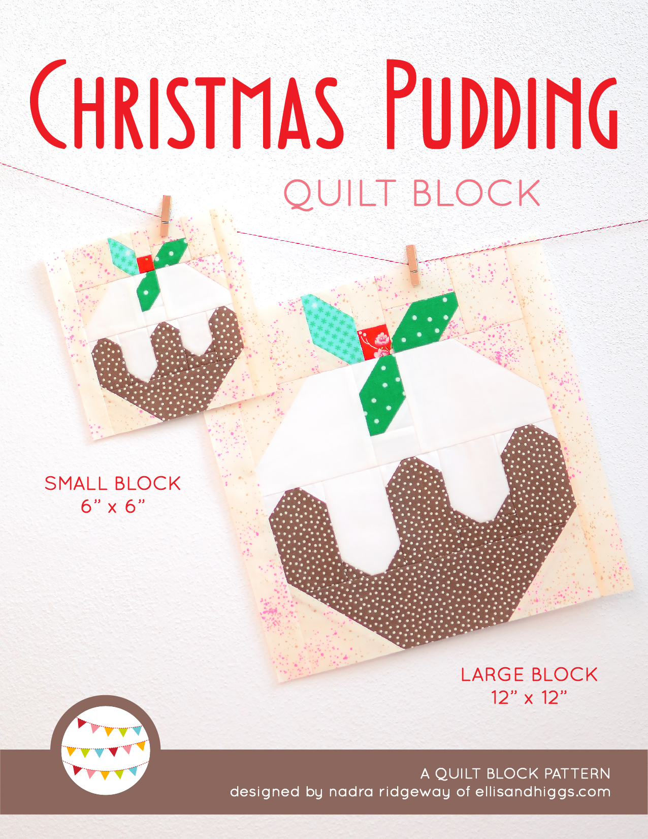 Christmas Pudding Quilt Pattern - Christmas quilt pattern