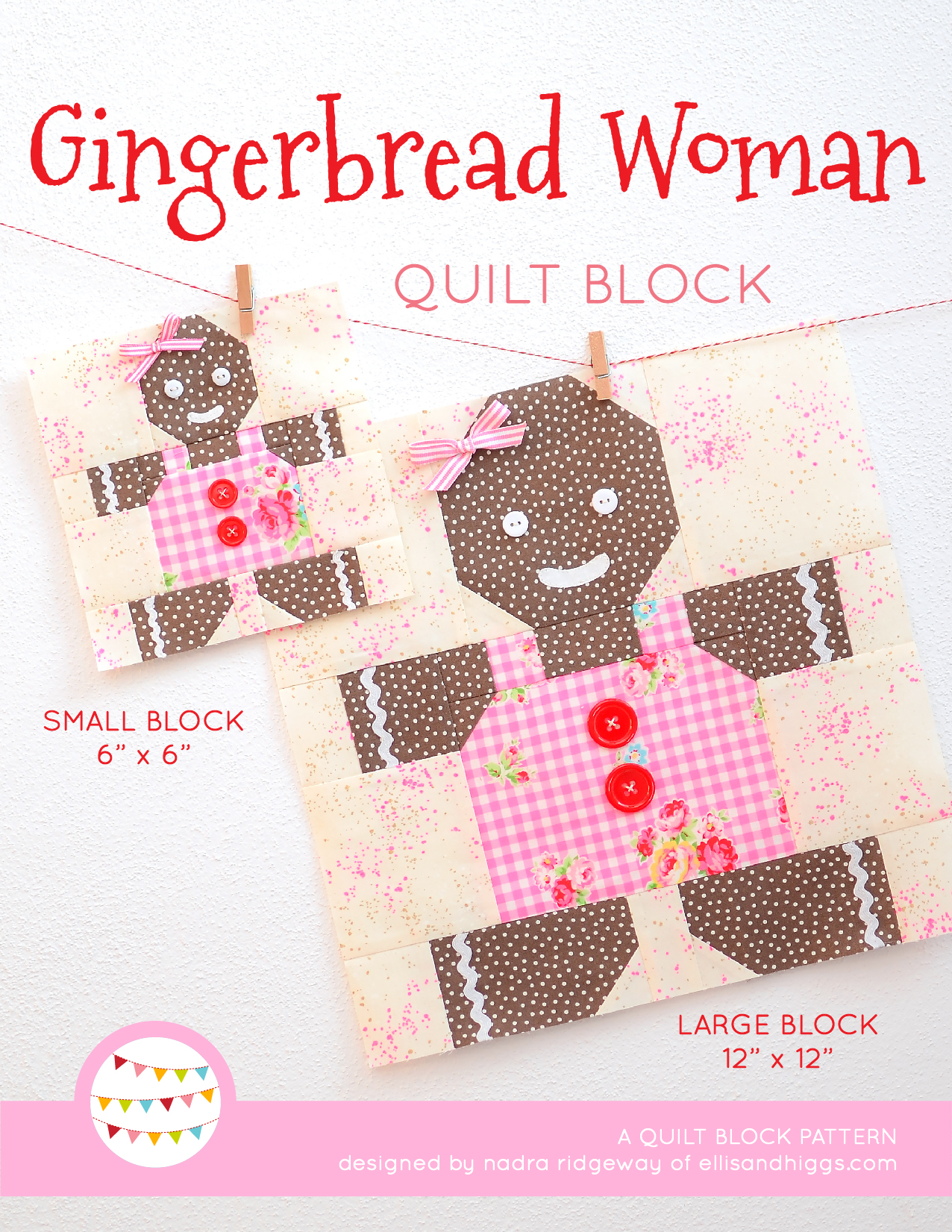 Gingerbread Woman Quilt Pattern - Christmas quilt pattern