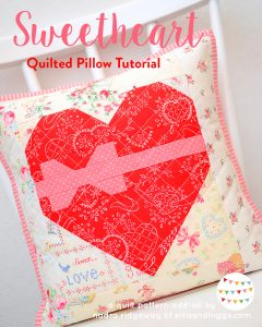 Sweetheart quilted pillow tutorial - a heart quilt pattern by ellis & higgs