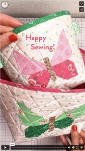 Butterfly Quilted Fabric Basket tutorial - an easy quilt pattern by ellis & higgs