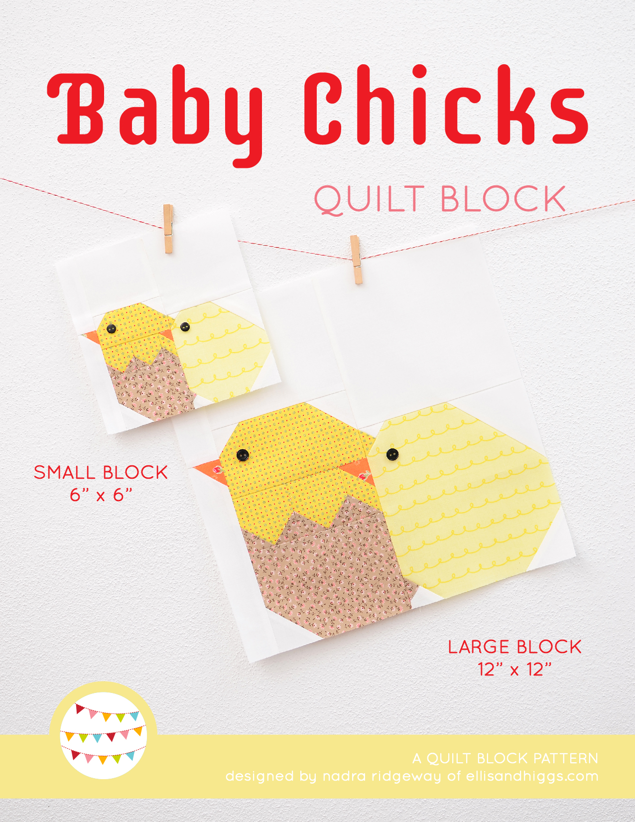 Baby Chicks Quilt Block - Easter Quilt Pattern