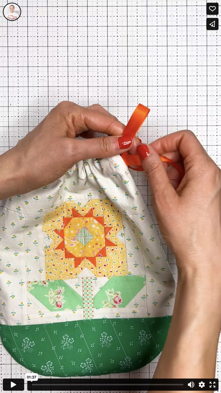Quilted Gift Bag Pattern Tutorial & Pattern Addon ellis & higgs