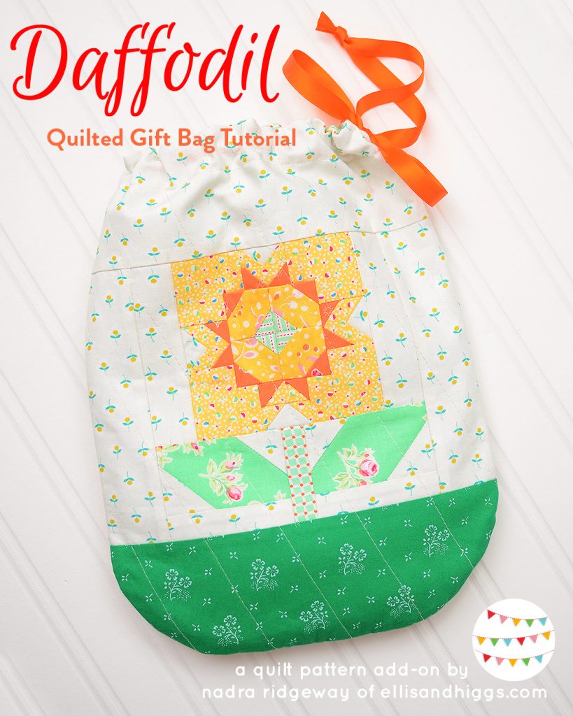 Quilted Gift Bag Pattern Tutorial & Pattern Addon ellis & higgs