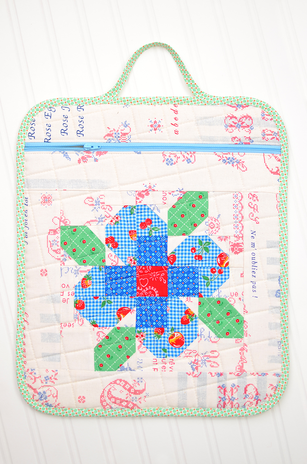 Quilted Gift Bag Pattern - An easy quilt pattern add-on by Nadra Ridgeway of ellis & higgs