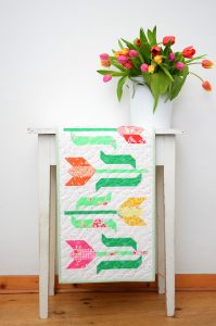 Tulip Table Runner - an easy quilt pattern by Nadra Ridgeway of ellis & higgs