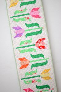 Tulip Table Runner - an easy quilt pattern by Nadra Ridgeway of ellis & higgs